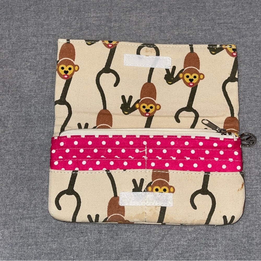 Bungalow 360 Cream Monkey Pattern Wallet - Picture 3 of 6